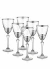 Glam Series Wine Glasses, Set of 6 - Silver