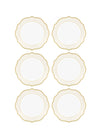 Jaswely Series Porcelain Side Plates, Set of 6 - Cream