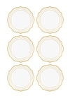 Jaswely Series Porcelain Dinner Plates, Set of 6 - Cream