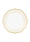 Jaswely Series Porcelain Dinner Plates, Set of 6 - Cream