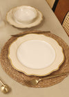 Jaswely Series Porcelain Dinner Plates, Set of 6 - Cream