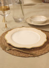 Jaswely Series Porcelain Dinner Plates, Set of 6 - Cream