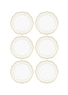 Jaswely Series Porcelain Side Plates, Set of 6 - White