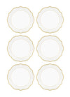 Jaswely Series Porcelain Dinner Plates, Set of 6 - White