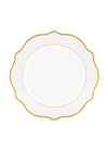 Jaswely Series Porcelain Dinner Plates, Set of 6 - White