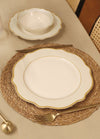 Jaswely Series Porcelain Dinner Plates, Set of 6 - White