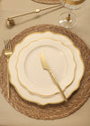 Jaswely Series Porcelain Dinner Plates, Set of 6 - White