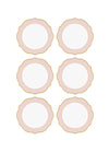 Jaswely Series Porcelain Side Plates, Set of 6 - Pink