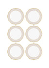 Jaswely Series Porcelain Side Plates, Set of 6 - Sand Beige