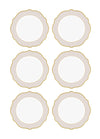 Jaswely Series Porcelain Dinner Plates, Set of 6 - Sand Beige