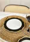 Jaswely Series Porcelain Dinner Plates, Set of 6 - Black