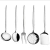 Asya Series Stainless Steel Utensils, Set of 5 (Silver)