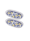 Odore Di Limone Collection Oval Serving Platter, Set of 2 (26 x 14 cm)