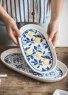 Odore Di Limone Collection Oval Serving Platter, Set of 2 (29 x 16 cm)