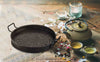 Black Round Serving Tray (47 x 37 cm)