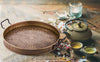 Gold Round Serving Tray (52 x 42 cm)