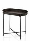 Black Oval Side Table