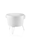 Foldable White Plant Pot - 45 cm (H) x 43 cm (Dia)