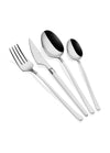 Vina Series Silver And White Cutlery, Set of 24