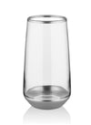 Glam Series Highball Glasses, Set of 6 - Silver