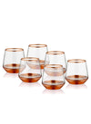 Glam Series Tumblers, Set of 6 - Copper