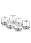 Glam Series Tumblers, Set of 6 - Silver