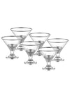 Glam Series Dessert Glasses, Set of 6 - Silver