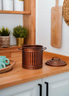 Copper Countertop Waste Basket, 4L