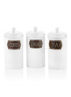 White Coffee, Tea, And Sugar Jar Set - 22 cm (H)