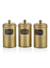 Gold Coffee, Tea, And Sugar Jar Set - 22 cm (H)