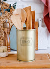 Gold Utensil Jar