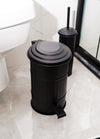 Black Step On Bathroom Rubbish Bin, 5L