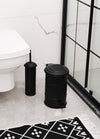 Black Step On Bathroom Rubbish Bin, 5L