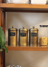 Gold Coffee, Tea, And Sugar Jar Set - 22 cm (H)