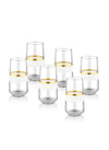 Snow Series Highball Glasses, Set of 6