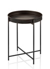 Black Round Side Table